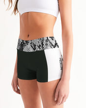 snakeskin Women's Mid-Rise Yoga Shorts