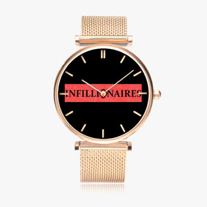 INFILLIONAIRES 156. New Stylish Ultra-Thin Quartz Watch (With Indicators)