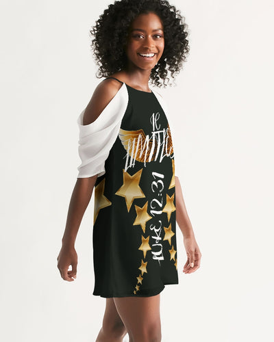 Limitless Dark Out Women's Open Shoulder A-Line Dress