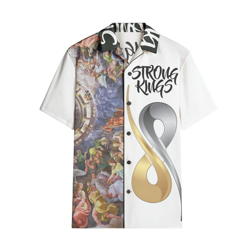 STRONG KINGS Men's All-over print Short Sleeve Shirts