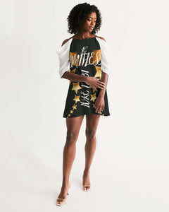 Limitless Dark Out Women's Open Shoulder A-Line Dress
