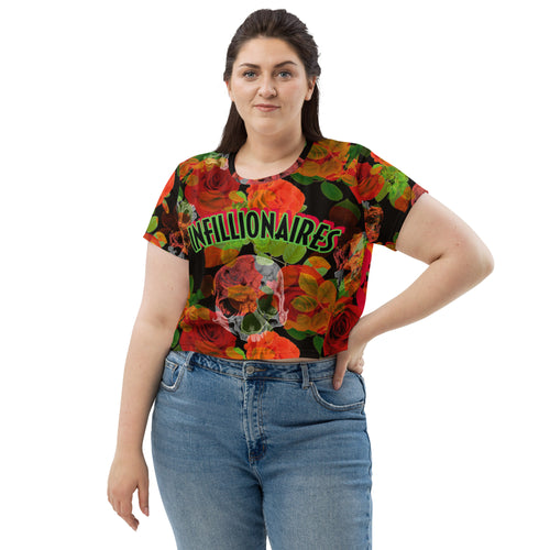 INFILLIONAIRES All-Over Print Crop Tee