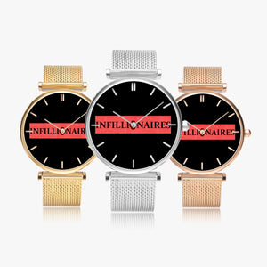 INFILLIONAIRES 156. New Stylish Ultra-Thin Quartz Watch (With Indicators)