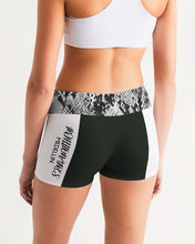snakeskin Women's Mid-Rise Yoga Shorts