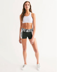 snakeskin Women's Mid-Rise Yoga Shorts