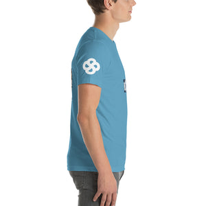 INFINITE LION BLUE WHITE DESIGNS SHORT-SLEEVE UNISEX T-SHIRT