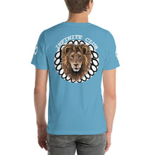 INFINITE LION BLUE WHITE DESIGNS SHORT-SLEEVE UNISEX T-SHIRT