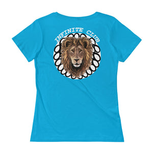 INFINITE LION CARRIBEAN BLUE LADIES' SCOOPNECK T-SHIRT