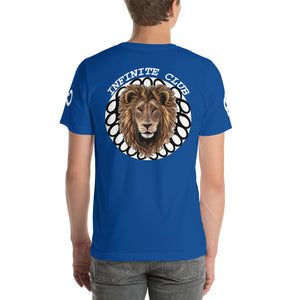 INFINITE LION BLUE WHITE DESIGNS SHORT-SLEEVE UNISEX T-SHIRT