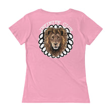 INFINITE LION CHARITY PINK LADIES' SCOOPNECK T-SHIRT