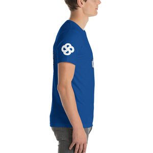 INFINITE LION BLUE WHITE DESIGNS SHORT-SLEEVE UNISEX T-SHIRT